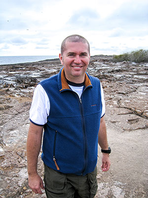 Governor Eliecer Cruz visits his “constituents” on Genovesa Island. ©Joshua Brockman 2007. All Rights Reserved.