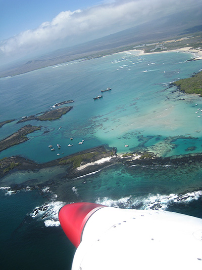 A bird’s-eye view of Isabela Island. ©Joshua Brockman 2007. All Rights Reserved.