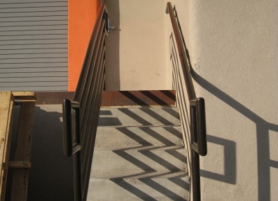 Shadows lead the way to an orange doorway at dusk in Santa Fe, New Mexico. ©Joshua Brockman 2012. All Rights Reserved.